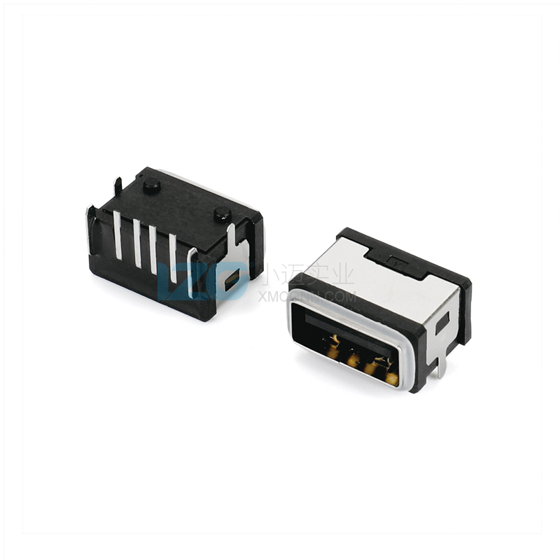 防水USB A母 4PIN 板上型 帶外殼 內殼2腳插