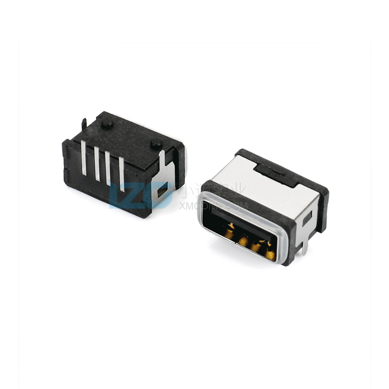 防水USB A母 4PIN 板上型 帶外殼 內殼無腳