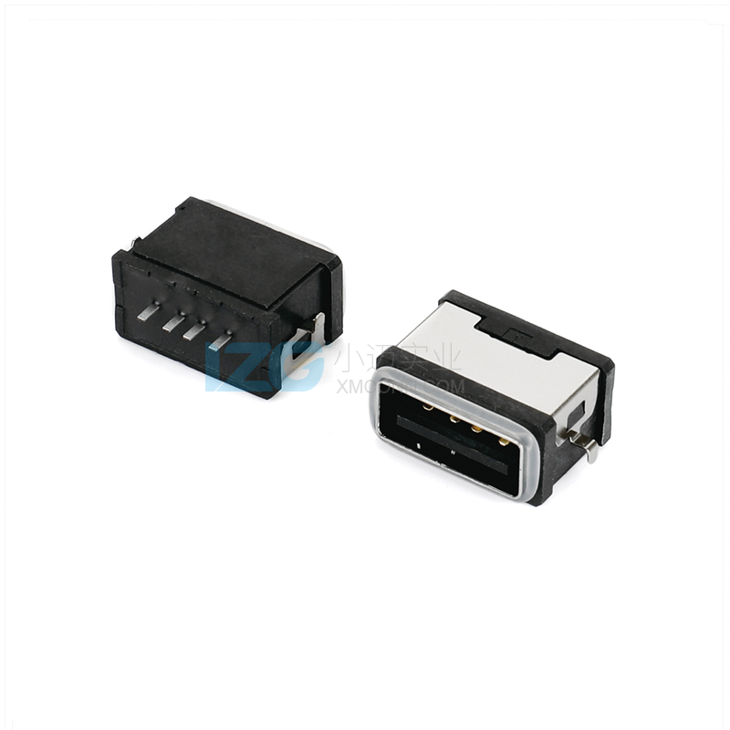 防水USB A母 4PIN 立式型 帶外殼 內殼無腳